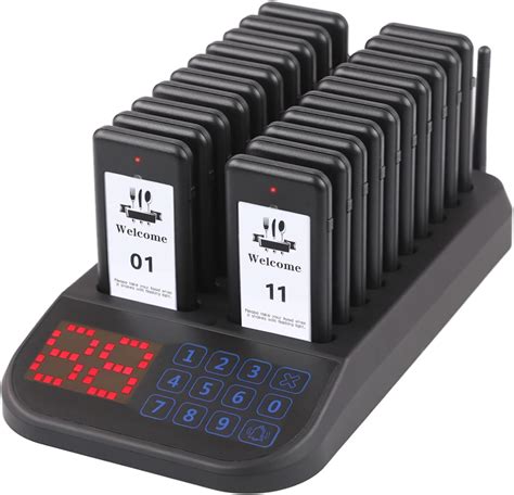 Amazon.com: LOUKIENE Restaurant Pager System, 20 Beepers, Wireless ...