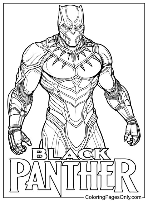 Black Panther Coloring Page - Jenny Printable
