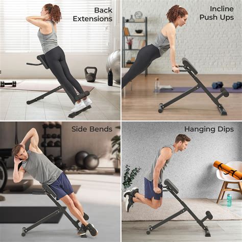 Snapklik.com : Lifepro Roman Chair Hyperextension Bench - Adjustable ...