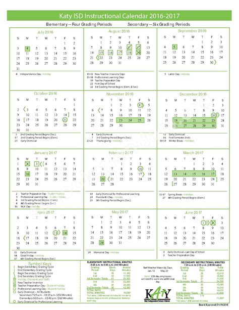 Katy Isd Instructional Calendar