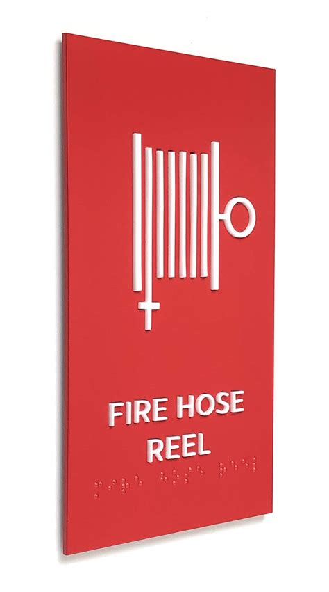 Buy Kubik Letters Fire Hose Reel Sign, ADA Compliant Modern Design Sign ...