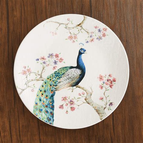 Buy Home Centre Moksha Peacock Print Dinner Plate Online at Low Prices ...