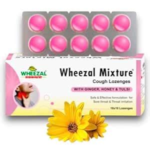 Buy Mefdlo-16 WHEEZAL MIXTURE COUGH LOZENGES 10 Strips X 10 Tablets ...