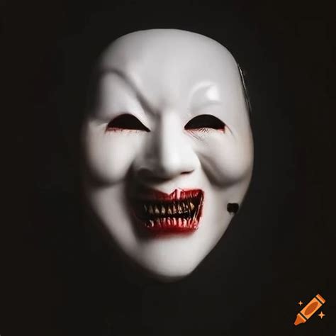 Japanese traditional scary mask on Craiyon