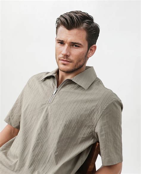 Rare Rabbit Men's Jern Dusky Grey Poly Blend Striped Print Relaxed Fit