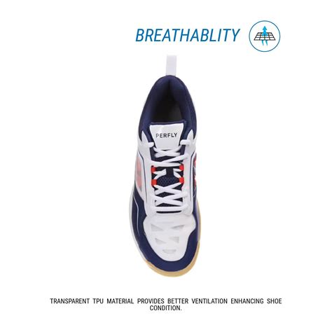 Buy Men Badminton Shoes BS 560 Lite Navy White Online | Decathlon