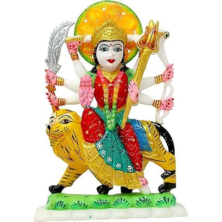 Buy SHIKHAR Marble MURTI Goddess Maa Durga Devi Idol Statue Sherawali ...