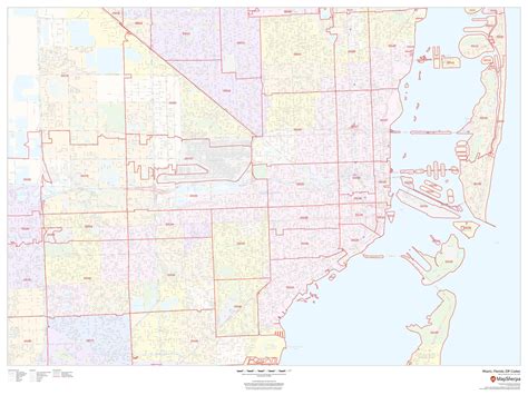 Miami, Florida ZIP Codes Map