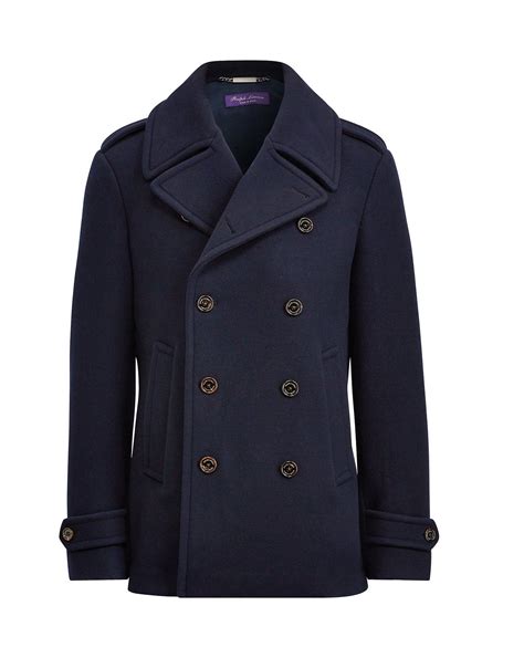Polo Ralph Lauren Purple Label Warrington Wool Peacoat In Classic ...