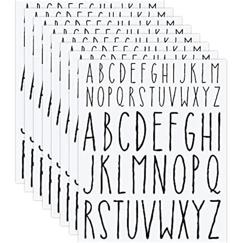 Gersoniel 8 Sheets Black Vinyl Capital Letter Stickers for India | Ubuy