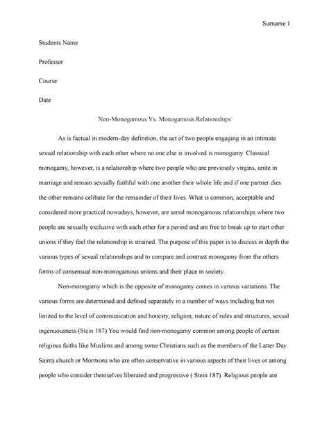 Polyamorous - Discuss the differences and similarities between Non ...