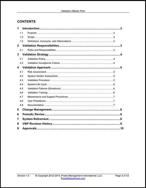 Image result for Validation Plan Template