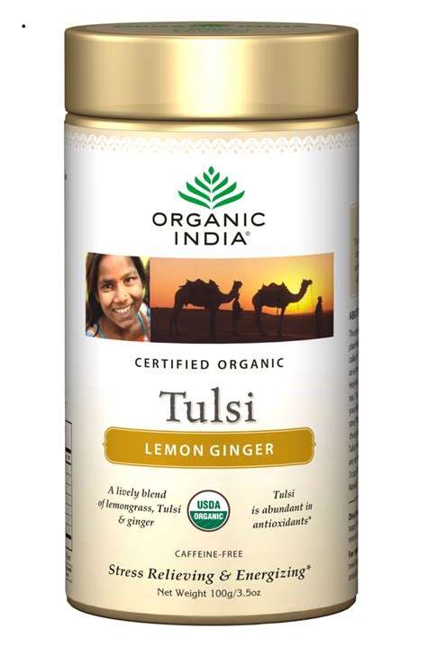 Organic Tulsi Lemon Ginger 100g Tin | Gundara