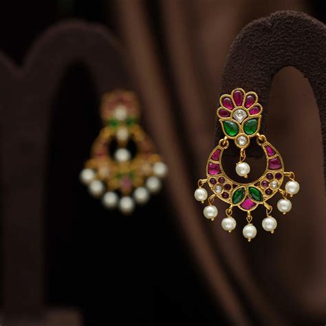 Kundan chandbali Earrings | Polki chandbali Earrings | Trendy Jewellery