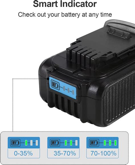 TOMORTOOL 2 Pcs6.0AH Battery Set Replacement for Dewalt 20V India | Ubuy