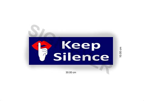 Buy SIGN EVER Keep Silence Sign Board Bank Office Hospital School ...
