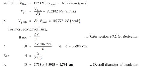 Capacitance of a Single Core Cable - Stress in Insulation