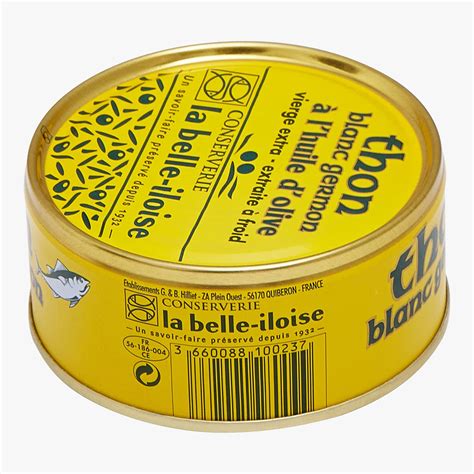 Thon blanc germon à l'huile d'olive vierge extra - Conserverie la Belle ...