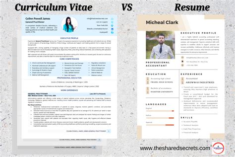 What are the differences between a resume and a CV? | The Shared Secrets