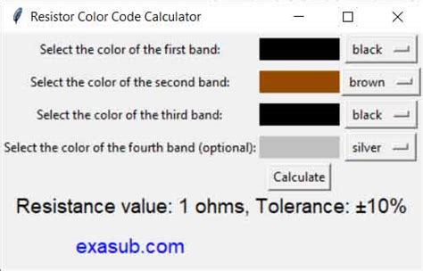 Image result for Resistance Color Code Calculator