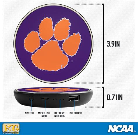 Buy Clemson University Qi Wireless Charger with Illuminated Tigers Logo ...