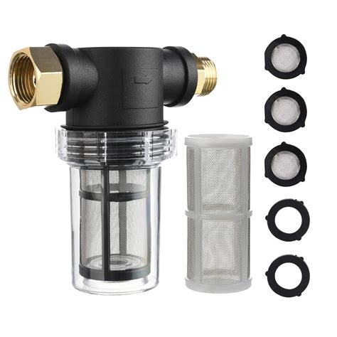 M MINGLE Garden Hose Filter for Pressure Washer Inlet Water, Inline ...