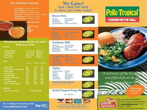 Pollo Tropical Menu, Menu for Pollo Tropical, Plantation/Sunrise, Miami ...