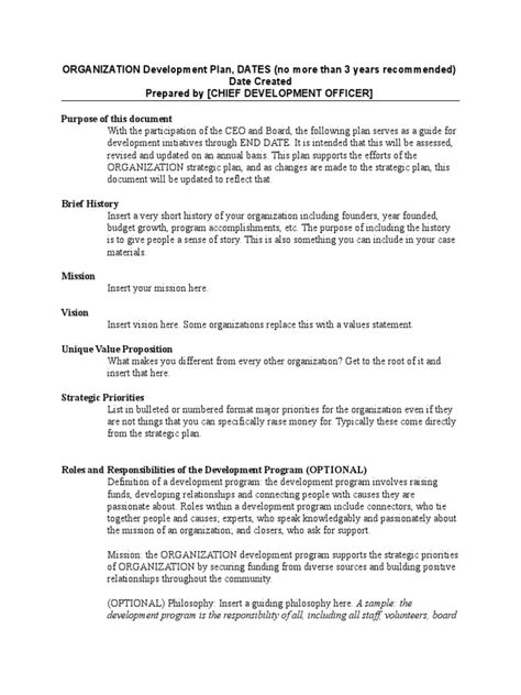 Image result for Sample Development Plan PDF