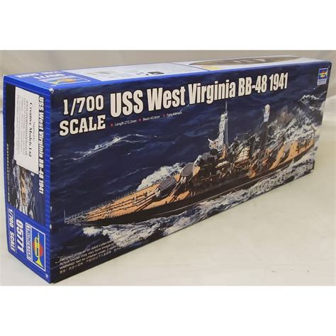 Trumpeter USS West Virginia BB48 Battleship 1941 Model Kit (1/700 Scale ...