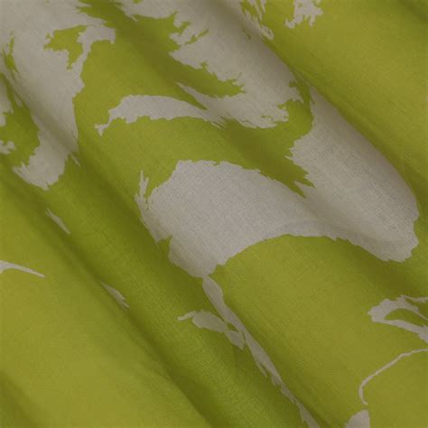 Lime Green Color Mulmul Print Fabric – KC Creations