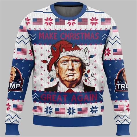 Trump Make Christmas Great Again Ugly Christmas Sweater - gullprint.com