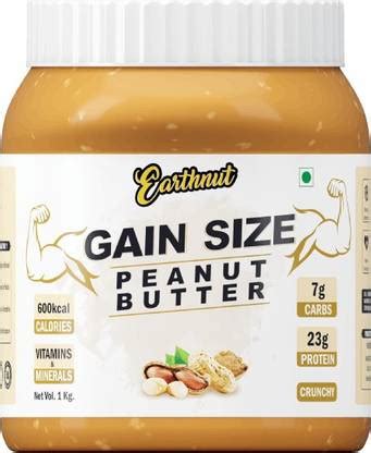 Earthnut Gain Size Crunchy Peanut Butter VITAMINS & MINERALS (Sweetened ...