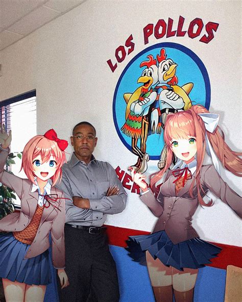 A Photobombed Picture of Los Pollos. : r/DDLC