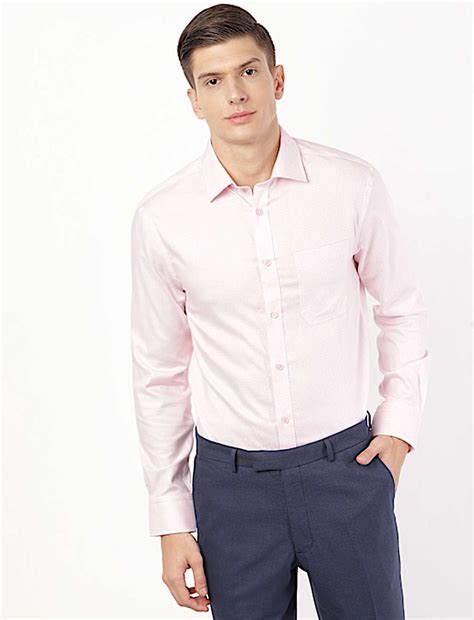 Buy Pure Cotton Checks Spread Collar Shirt at Marks & Spencer
