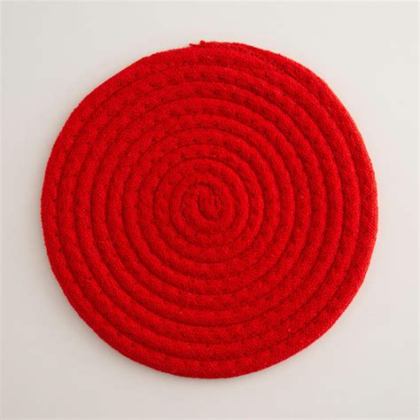 Buy Colour Connect Solid Trivets - Cotton - Braided Trivet 23 cm L x 23 ...