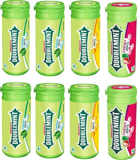 Doublemint Peppermint Mouth Freshener 33.6gm X2 And Chewy Strawberry ...