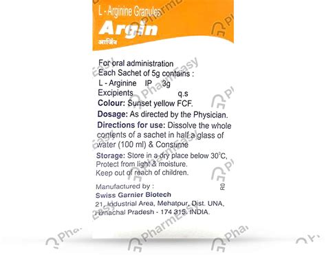 Argin 3 G Granules (5): Uses, Side Effects, Price & Dosage | PharmEasy