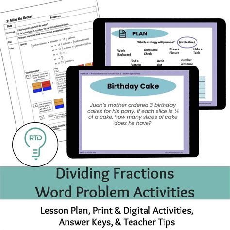 Image result for Dividing Fractions Word Problem Examples