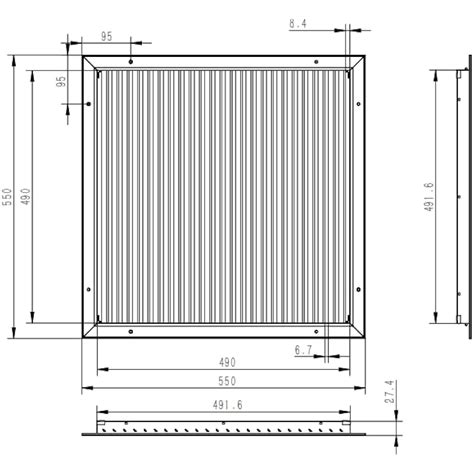 20 x 20 HVAC Fixed Louvre Exterior Grille Air Vent | Ubuy India