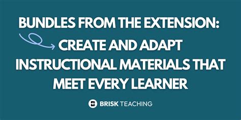 Bundles from the Extension: Create and Adapt Instructional Materials ...