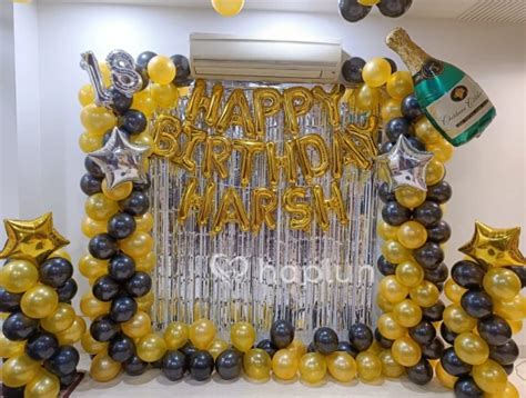 Black Golden Birthday Arch Decoration Near Me