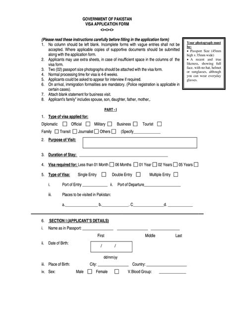 2019-2026 PK Visa Application Form Fill Online, Printable, Fillable ...
