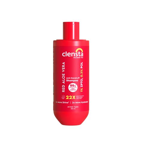 Clensta Red Aloe Vera Anti-Dandruff Shampoo With Zpto & Red Aloe Vera