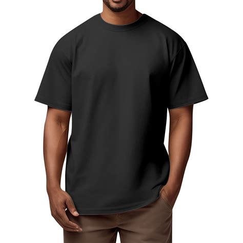 ADSSDQ Mens Heavyweight Cotton T-Shirt Plain Tee (Available in Big ...