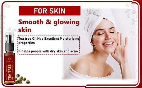 Buy Newish® Tea Tree Essential Oil for Skin Acne, Anti fungal oil, Hair ...