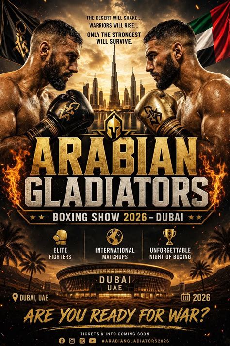 Arabian gladiators Fight Night , Dubai,UAE, 27 June 2026 | AllEvents