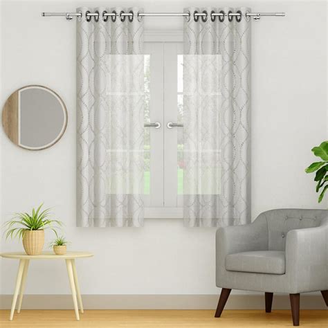 Buy PORTICO Magnolia 1Pc White Printed Window Curtain from Portico at ...