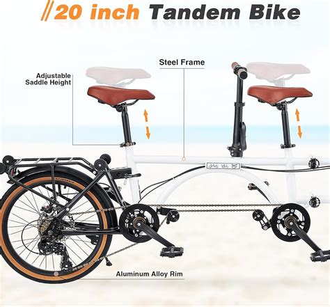 BALINGE Heavy Duty 20 Inch 7 Speeds Folding City Tandem Bike India | Ubuy