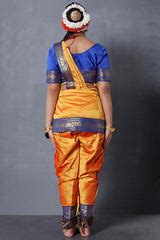 Buy Blue Yellow Bharatanatym Dance Costumes For Kids Online | The Dance ...