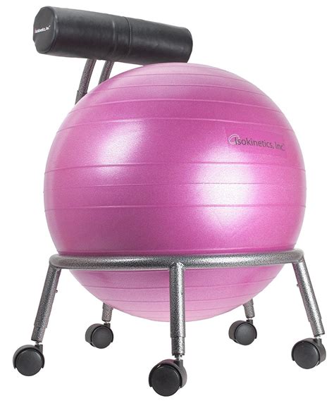 Isokinetics Inc. Brand Adjustable Fitness Ball Chair - Metal Frame - 2 ...